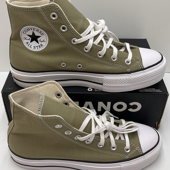 Converse WMNS CTAS LIFT HI
MOSSY SLOTH/WHITE/BLACK A07571F Platforms Sneakers - Picture 5 of 16